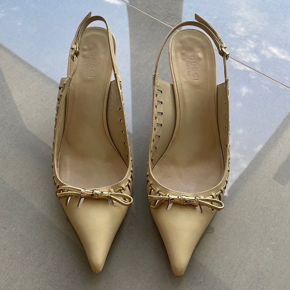 Gucci Beige Kitten Heels